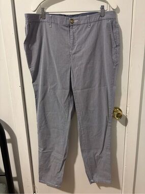 Women’s White & Blue Casual Chino Pants